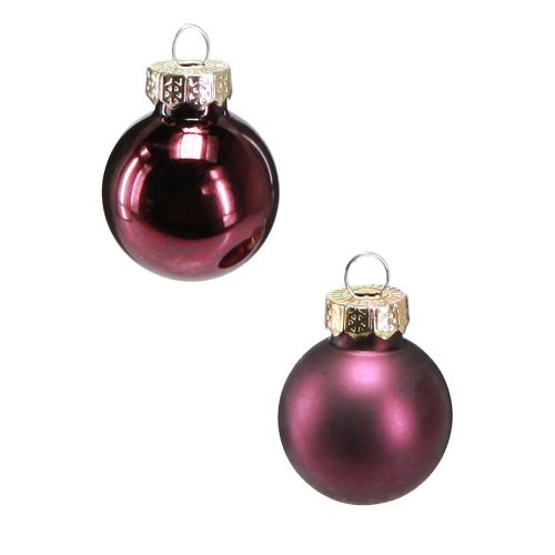 Mini palline di Natale in vetro Ø2,5 cm 22 pezzi Malva 22 pezzi