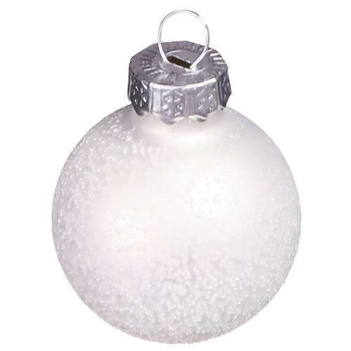 Prodotto Mini palline di Natale in decorazione invernale bianca Ø3cm 22 pz