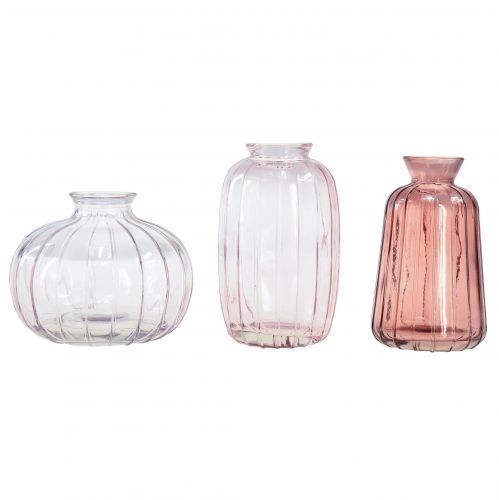 Prodotto Mini vasi vasi decorativi in vetro vasi da fiori H8,5–11 cm set da 3