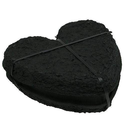 Prodotto Cuore in schiuma floreale nero 25,5 cm 2 pezzi