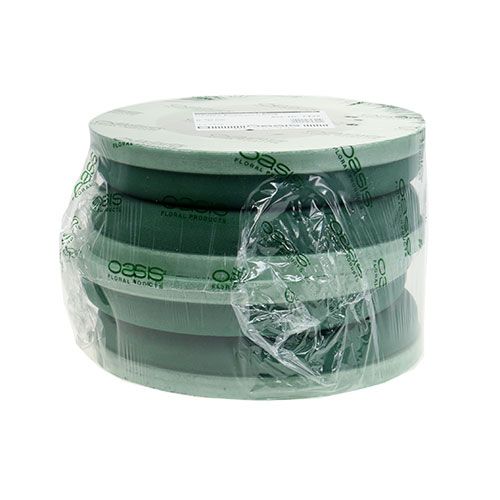 Prodotto Anello in schiuma floreale verde Ø30 cm 4 pz