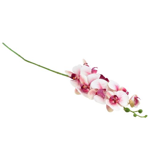 Prodotto Orchidea Phalaenopsis artificiale 9 fiori bianco fucsia 96 cm