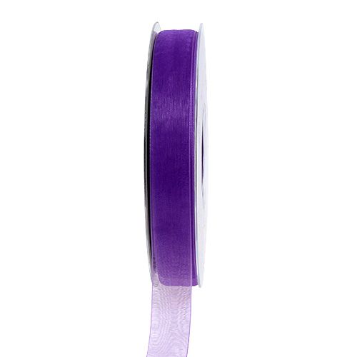 Nastro organza con cimosa 1,5 cm 50 m viola medio-9654-015-60