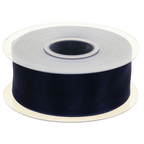 Prodotto Nastro in organza nastro regalo nastro blu scuro cimosa blu 40mm 50m