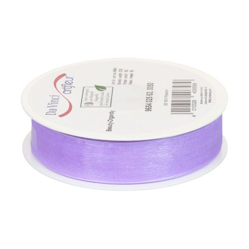 Prodotto Nastro di organza con cimosa 2,5 cm 50 m viola medio