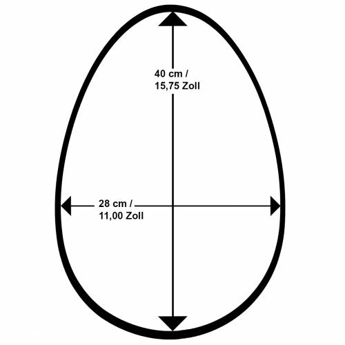 Prodotto Uovo di Pasqua floccato grande 40 cm