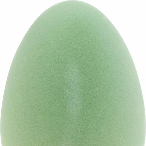 Floristik24 Decorazione a uovo uovo di Pasqua gigante floccato verde pastello H40cm Decorazione pasquale