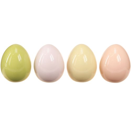 Uova di Pasqua decorazione uova in ceramica pastello lucido 5×6cm 8 pz