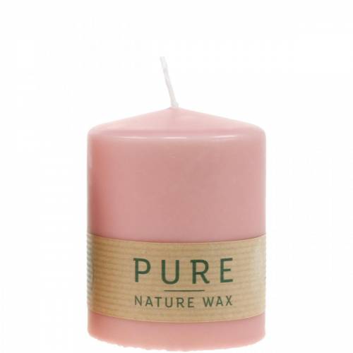 Prodotto Candela a colonna PURE 90/70 candela in cera naturale rosa decorazione sostenibile per candele