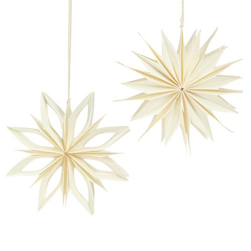 Floristik24 Stelle di carta decorazioni per albero stelle oro bianco Ø15cm 6 pz