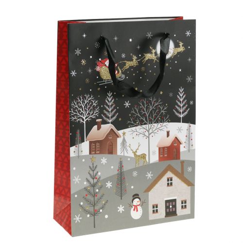 Prodotto Busta regalo sacchetto di carta Villaggio di Natale H30cm 2pz