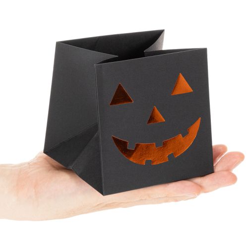 Prodotto Fioriera a forma di zucca in carta, decorazione di Halloween, 10 cm, 6 pezzi