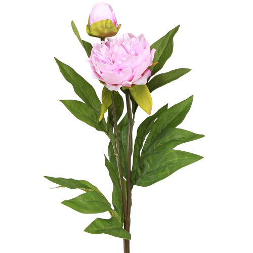 Fiori artificiali di peonia rosa con gambo lungo 70 cm 3 pezzi