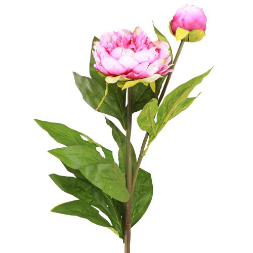 Peonie Fiori artificiali a stelo lungo Rosa 70 cm 3 pezzi