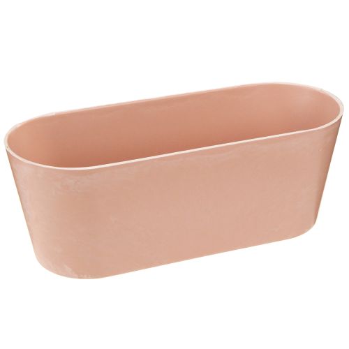 Ciotola per piante ovale ciotola decorativa plastica rosa marrone 27×11×10 cm 3pz