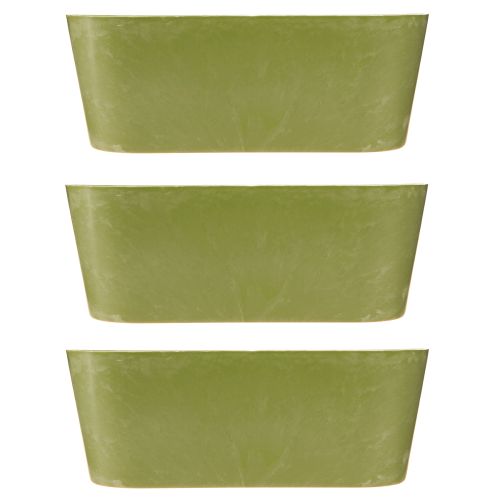 Prodotto Ciotola per piante ovale ciotola verde plastica 27×11×10cm 3pz