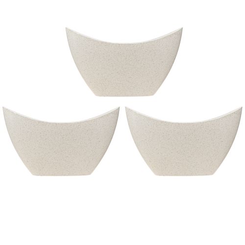 Prodotto Ciotola decorativa per barchetta per piante in plastica beige 20×9cm H12cm 3pz