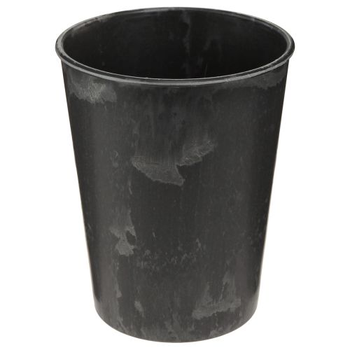 Vaso per piante in plastica antracite Ø13cm A16,5cm 4 pezzi