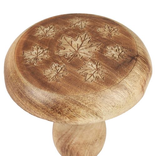 Prodotto Decorazione di funghi in legno decorazione di funghi in legno decorazione autunnale naturale Ø15cm H14,5cm