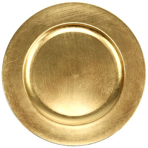 Piatti di plastica oro Ø17cm 10p-46797
