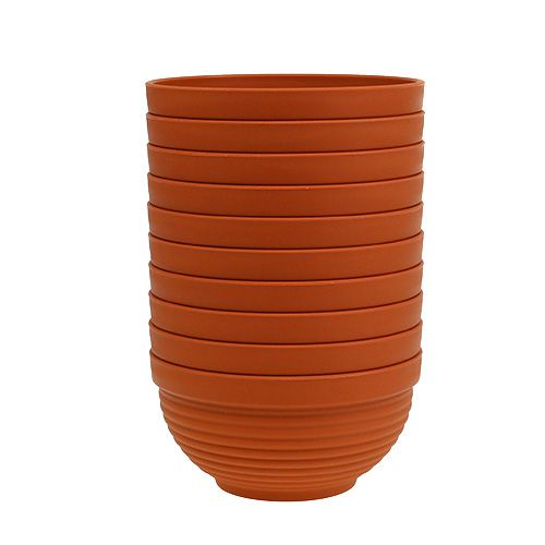 Prodotto Ciotola R in plastica terracotta Ø17cm, 10pz