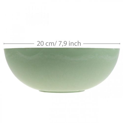 Ciotola decorativa verde pastello in plastica da tavola  primavera Ø20cm-12722