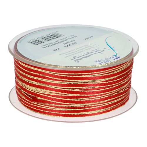 Prodotto Nastro regalo nastro intrecciato rosso oro 3 mm 100 m