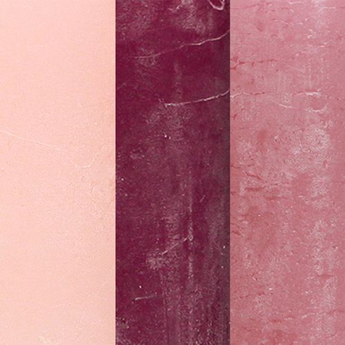 Prodotto Candele a colonna strette Pink Berry 3 colori 50x100mm 12 pz