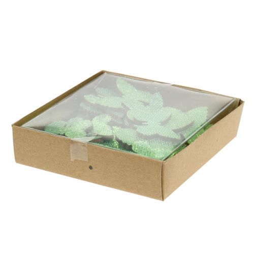 Prodotto Decorazione sparsa farfalla verde glitter 5/4/3 cm 24 pz