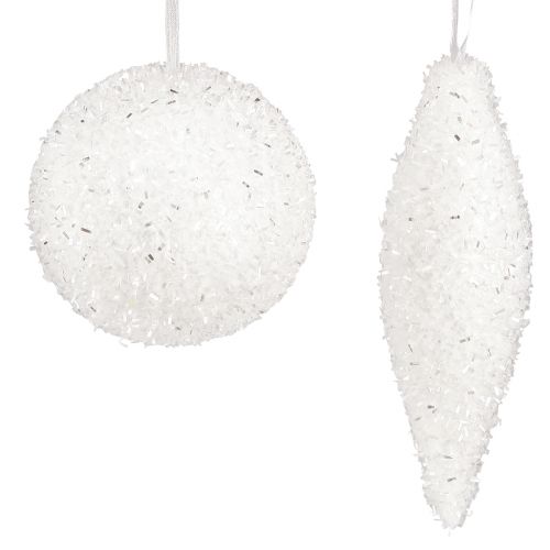 Decorazione neve Decorazioni natalizie palline coni Ø4/8cm 18 pz