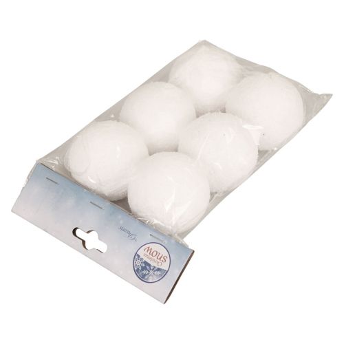 Prodotto Decorazione palle di neve appendiabiti decorativo neve artificiale Ø7,5 cm 6 pz