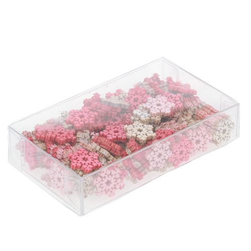 Prodotto Mix di fiocchi di neve rosa, rosa, naturale Ø2cm 144 pz