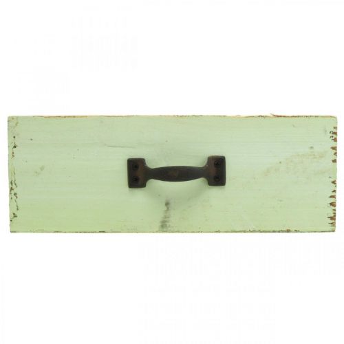 Prodotto Cassettiera per piante in legno verde chiaro cassetta per piante vintage 25×13×8 cm