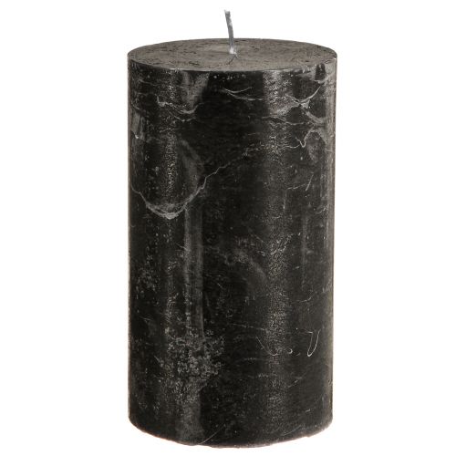 Candele nere candele a colonna in tinta unita 85×150mm 2 pz