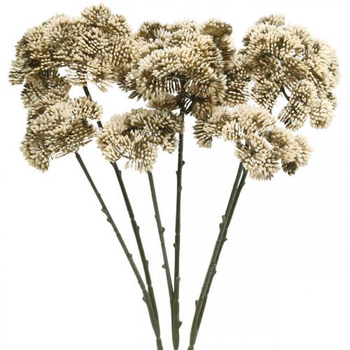 Sedum fiore artificiale sedum crema decorazione floreale autunno 70 cm 3 pezzi