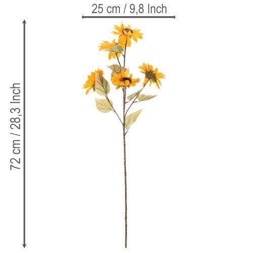 Prodotto Girasole artificiale, decorazione realistica, 72 cm, 2 pezzi