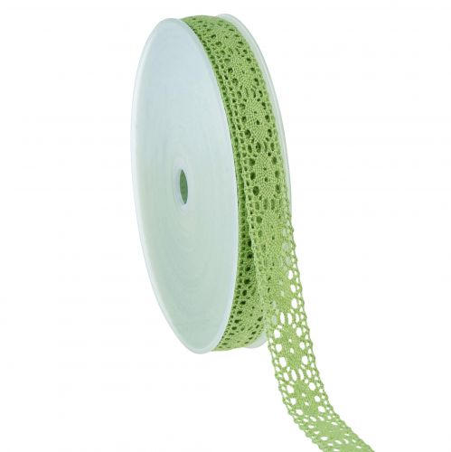 Nastro decorativo in pizzo verde B18mm 20m