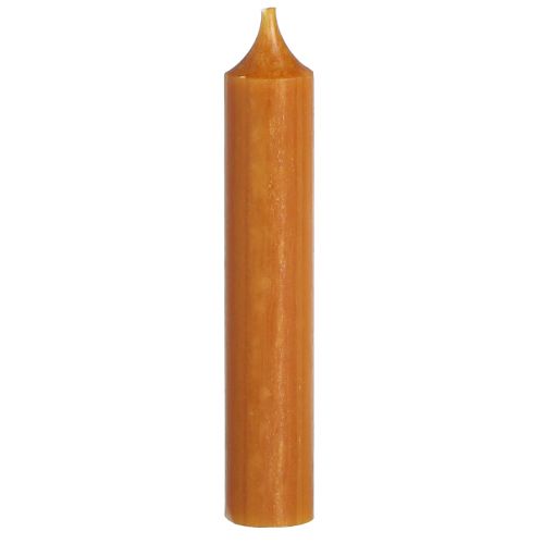 Candele stick candela corta in cera color caramello 21x110mm 6 pz