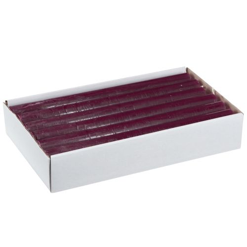 Prodotto Candele coniche tinta unita bordeaux 21×240mm 12 pz