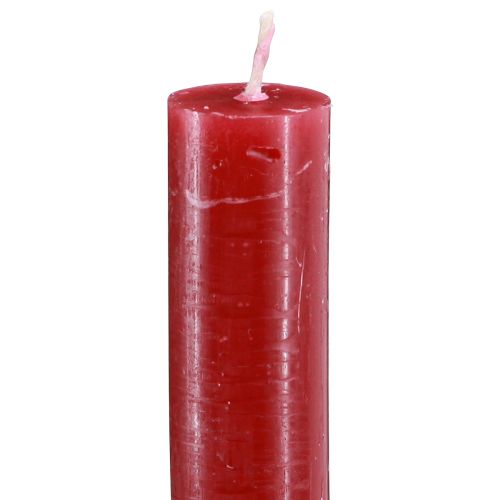 Prodotto Candele coniche, candele in tinta unita, rosso scuro, 21×240 mm, 12 pezzi