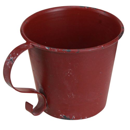 Floristik24 Portacandele conico tazza vintage decorativa vino rosso Ø9,5 cm H8 cm 3 pezzi