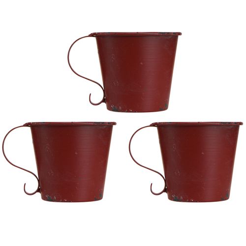 Prodotto Portacandele conico tazza vintage decorativa vino rosso Ø9,5 cm H8 cm 3 pezzi