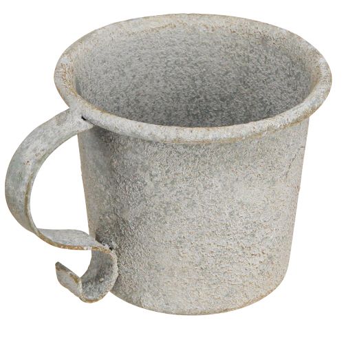 Prodotto Portacandele conico tazza vintage metallo grigio Ø7cm H6cm 2pz