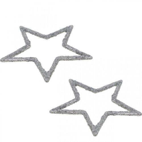 Prodotto Decorazione a dispersione Stelle di Natale glitter argento Ø4cm 120 pz