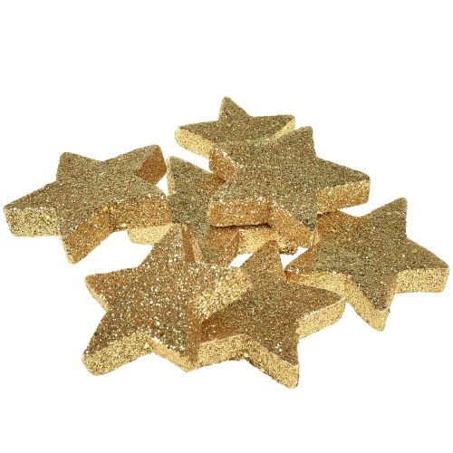 Prodotto Stelle sparse mica oro chiaro 4-5 cm 40 pz