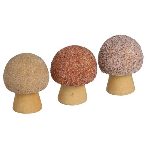 Floristik24 Decorazione sparsa decorazione funghi in legno mini funghi marroni Ø2cm 24 pz