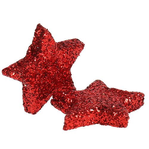 Prodotto Decorazione sparsa stelle rosse 2,5 cm mica 96 pz