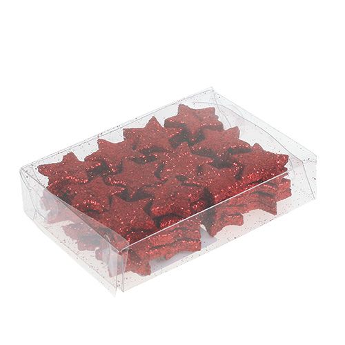 Prodotto Decorazione sparsa stelle rosse 2,5 cm mica 96 pz