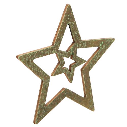 Prodotto Decorazione sparsa Stelle di Natale in legno 4 colori Ø4cm 72 pz