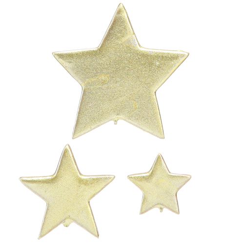 Floristik24 Decorazione sparsa stelle decorazione oro Ø3/5/7cm – 2a scelta – 44 pz